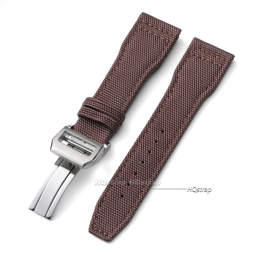 CowLost | bracelets-product_id-hqstrap-nylon-canvas-watch-strap-for-iwc-pilot-20-22mm-folding-buckle-unisex |10