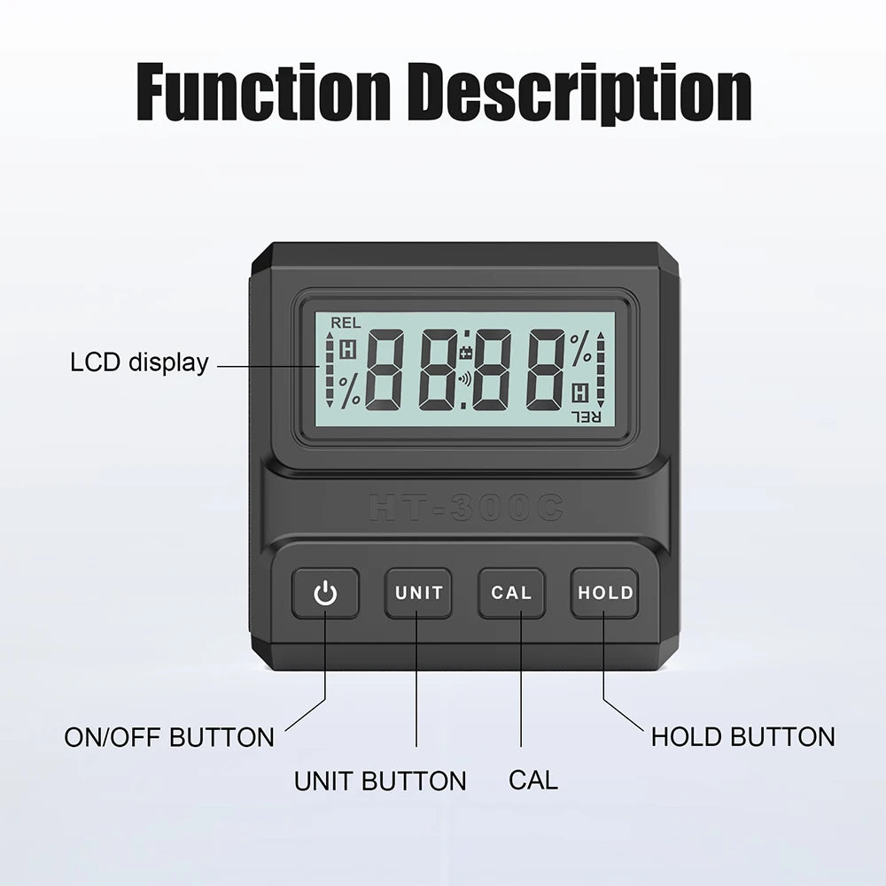 Mini Digital Protractor 90° Inclinometer LCD Angle Gauge with Magnet for Woodworking & Home Use
