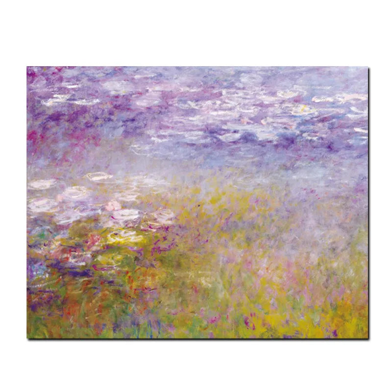 CowLost | claude-monet-lotus-posters-and-hd-prints-landscape-oil-painting-on-canvas |5