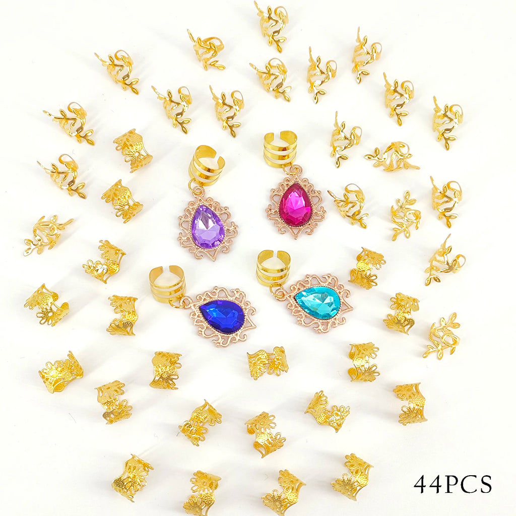 CowLost | 44pcs-gorgeous-gemstone-dreadloc-hair-jewelry-accessories |7