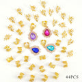 CowLost | 44pcs-gorgeous-gemstone-dreadloc-hair-jewelry-accessories |7