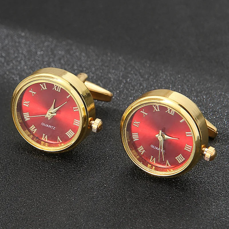 CowLost | luxury-cufflinks-watch-rotatable-electronic-functional-buckle-business |7
