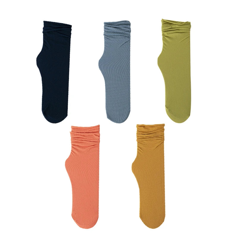 CowLost | 5-pairs-women-girls-summer-spring-thin-loose-socks-set |13