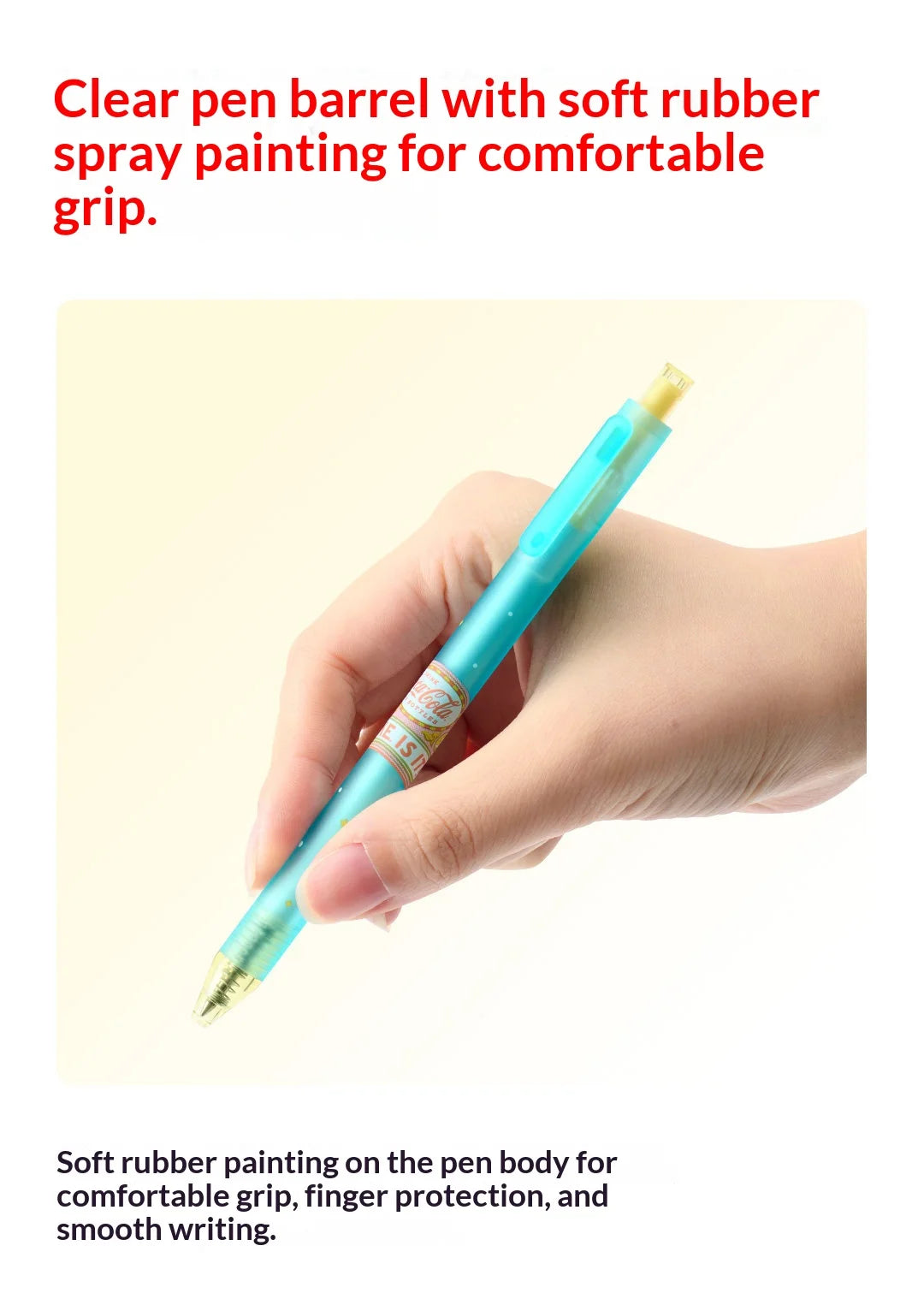 CowLost | product_id-5pcs-kaco-coca-cola-co-branded-gel-pens-0-5mm-quick-dry-ink-ergonomic-grip |15