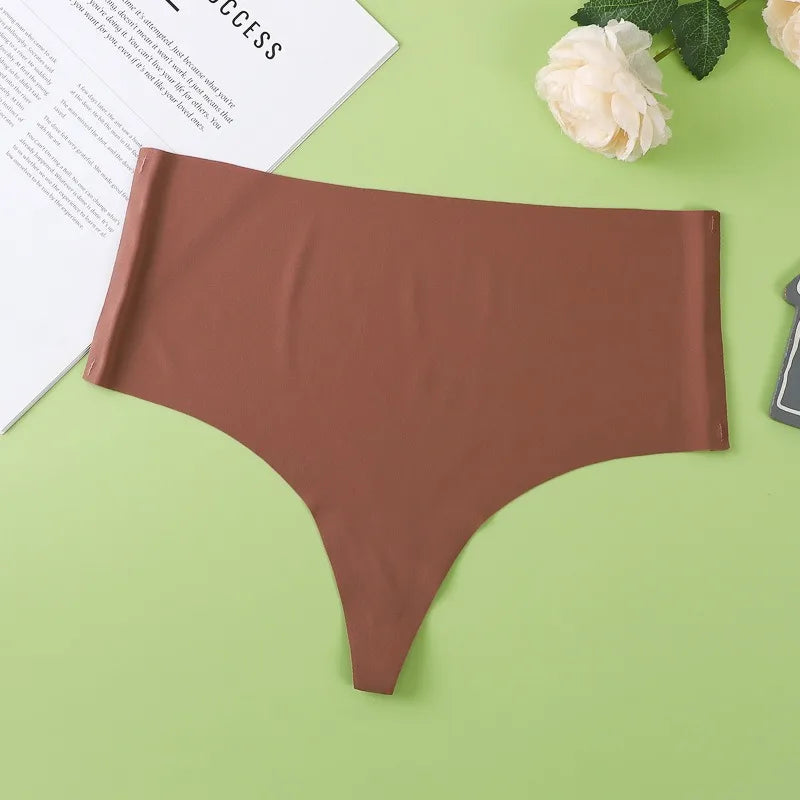 CowLost | product_id-3pcs-women-high-waist-seamless-soft-g-string-thongs-panties |10
