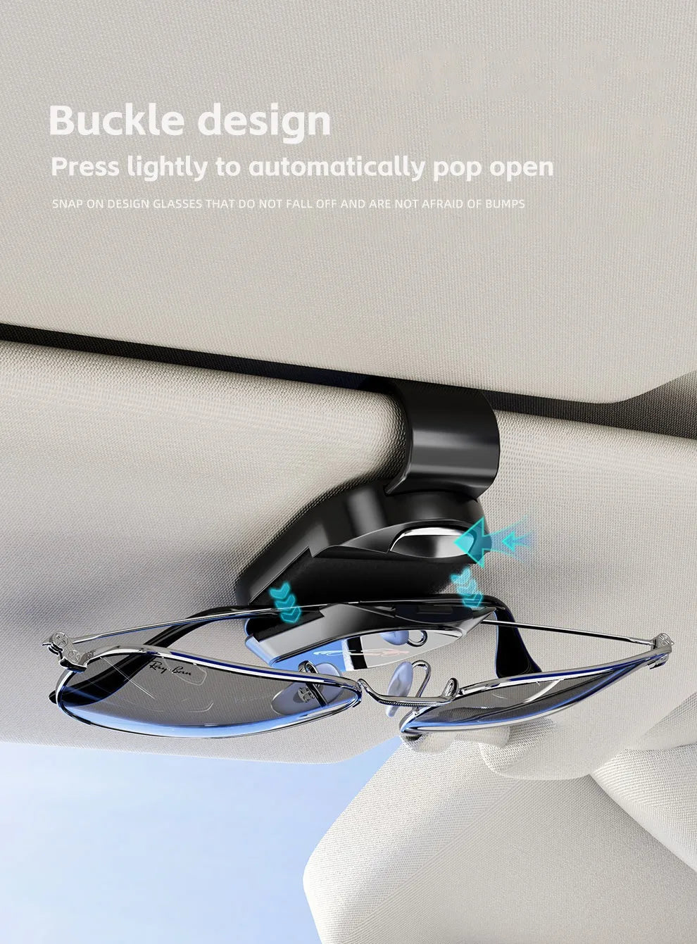 CowLost | sunglasses-product_id-car-sun-visor-sunglasses-holder-one-hand-press-glasses-clip-auto-interior-accessory |8