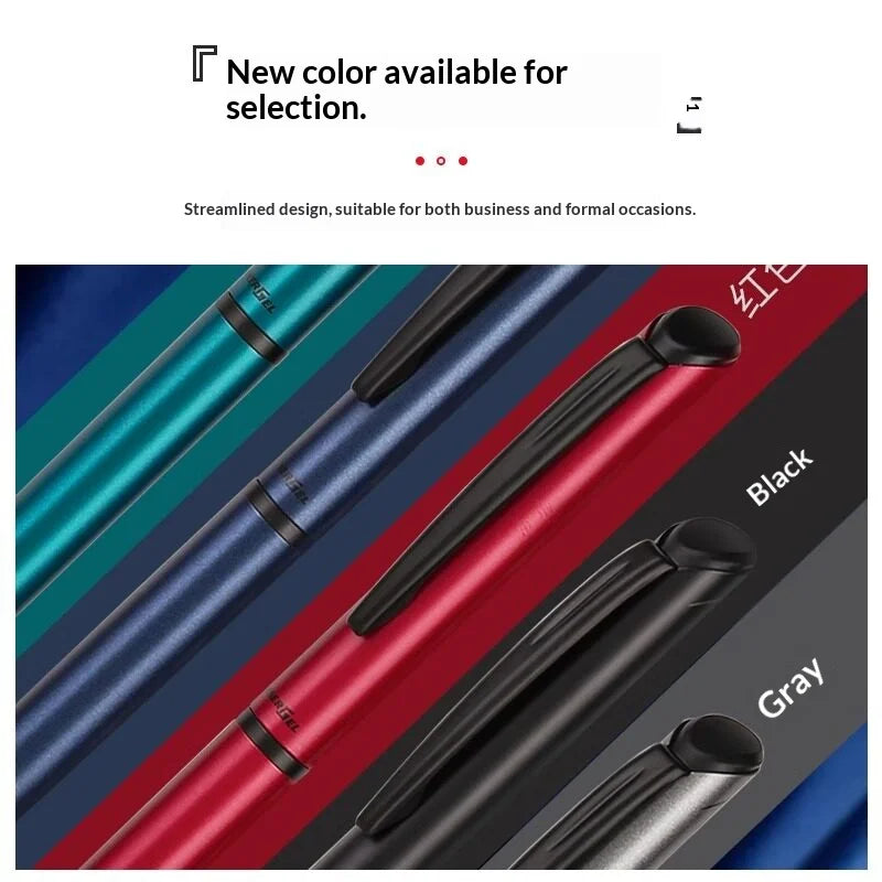CowLost | product_id-pentel-bln2005-all-metal-gel-pen-low-center-gravity-assorted-colors-black-ink-rotary-signing-pen-for-meetings-and-planning |3
