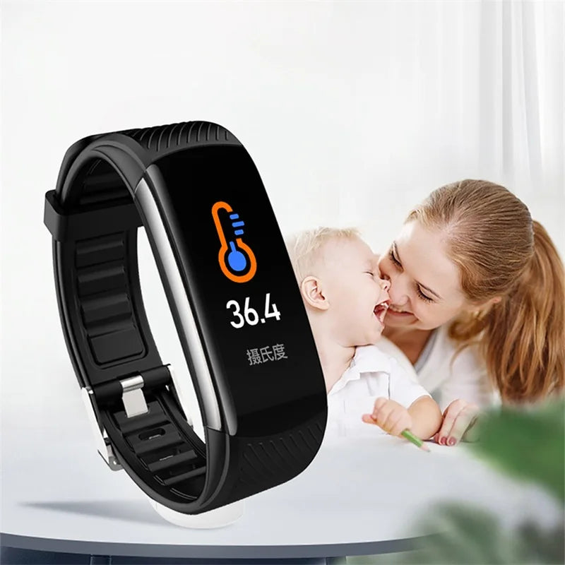 CowLost | 3d-printer-accessories-c6t-smart-fitness-bracelet-with-body-temperature-monitor-for-ios-android |7