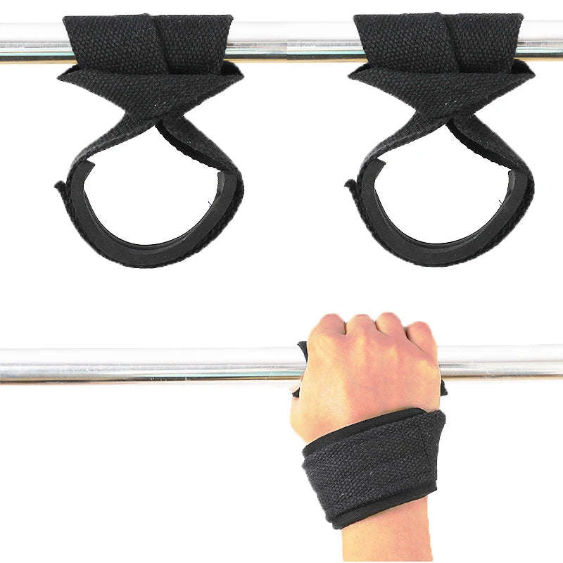 CowLost | sporting-goods-power-grip-powerlifting-figure-8-gym-wrist-straps-cross-training |5