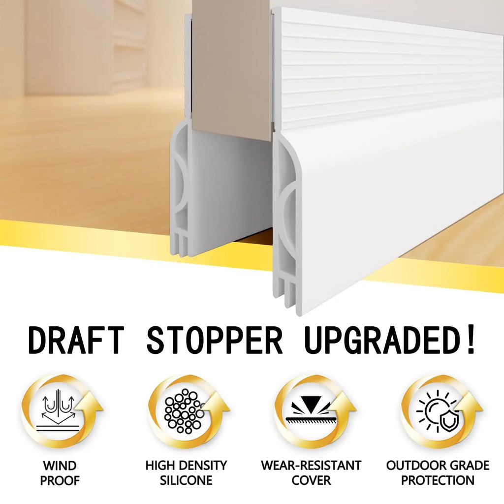 CowLost | 1-2m-door-draft-stopper-sweep-under-door-gap-filler-seal-strip |9