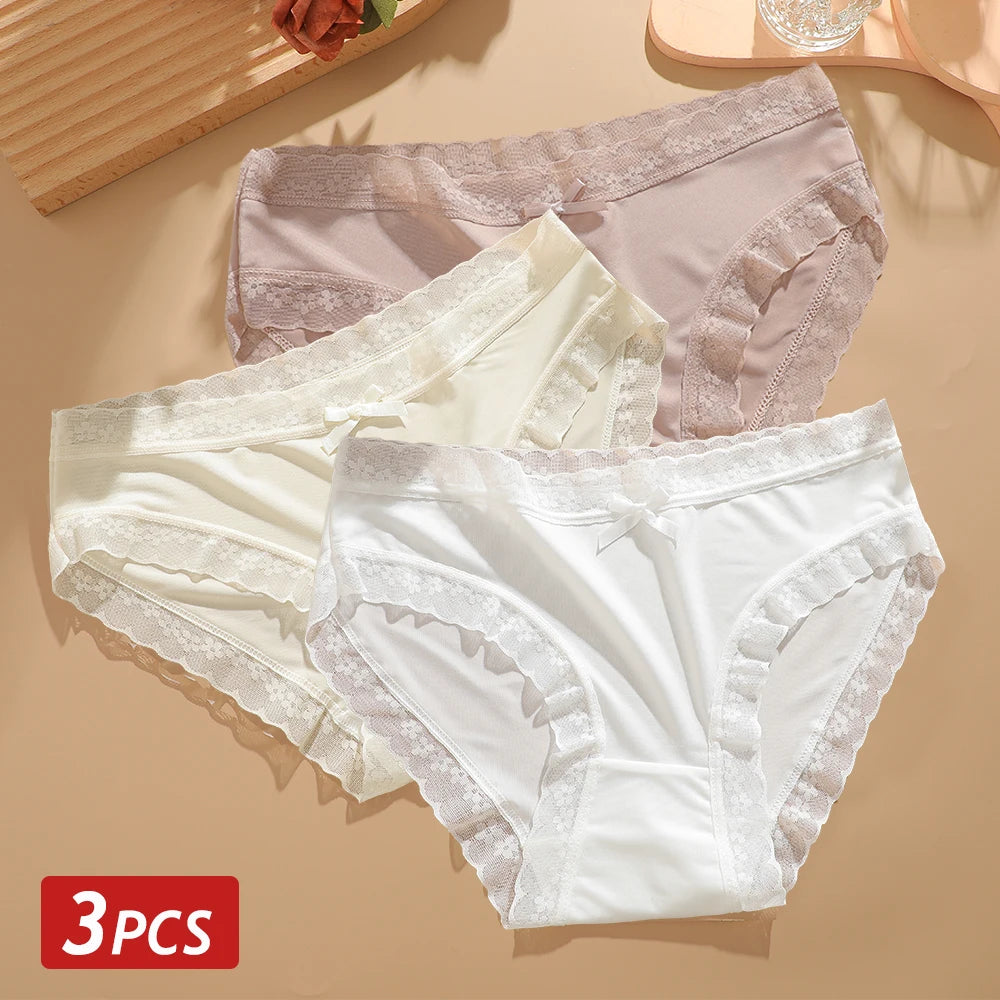 CowLost | activewear-pants-3pcs-seamless-ice-silk-lace-panties-set |41