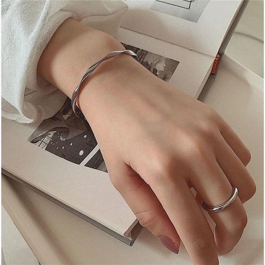 Stainless Steel Gold Bamboo Joint Bangles Trendy Bracelet for Women Men