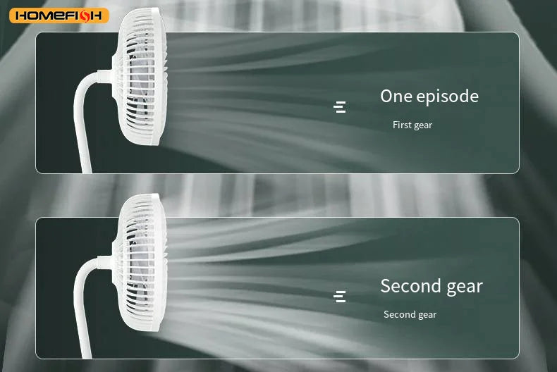 CowLost | product_id-homefish-3600mah-portable-clip-fan-4-gears-quiet-720-rotatable-battery-fan |12