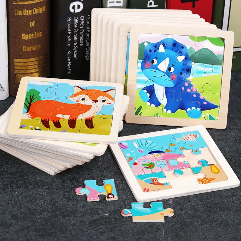 CowLost | fencing-barriers-3d-wooden-baby-puzzle-toy-11x11cm-educational-montessori |2