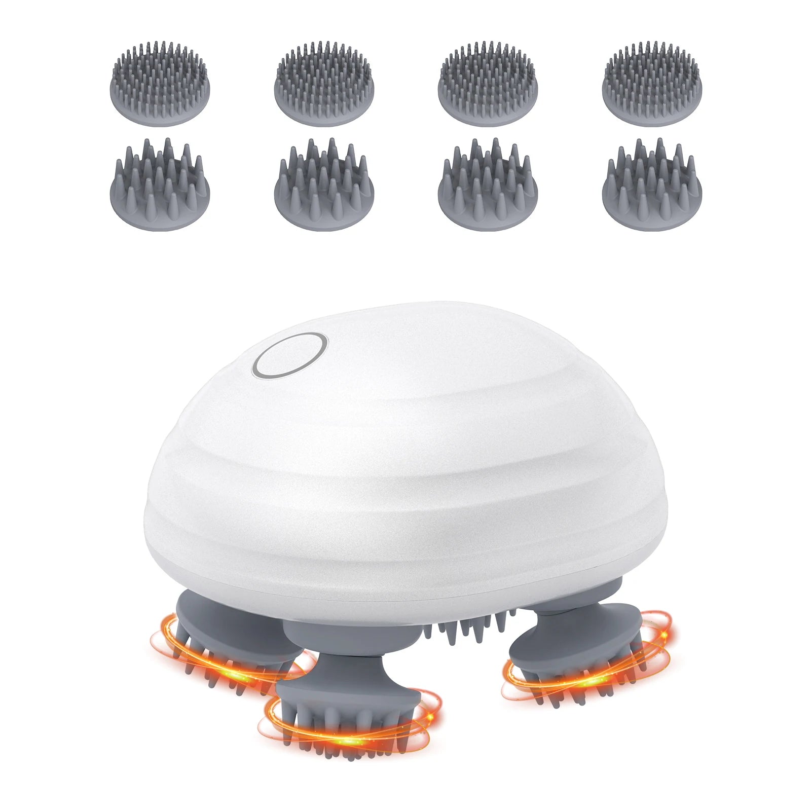 ORIA Handheld Electric Pet Massager with 8 Detachable Heads for Cats and Dogs