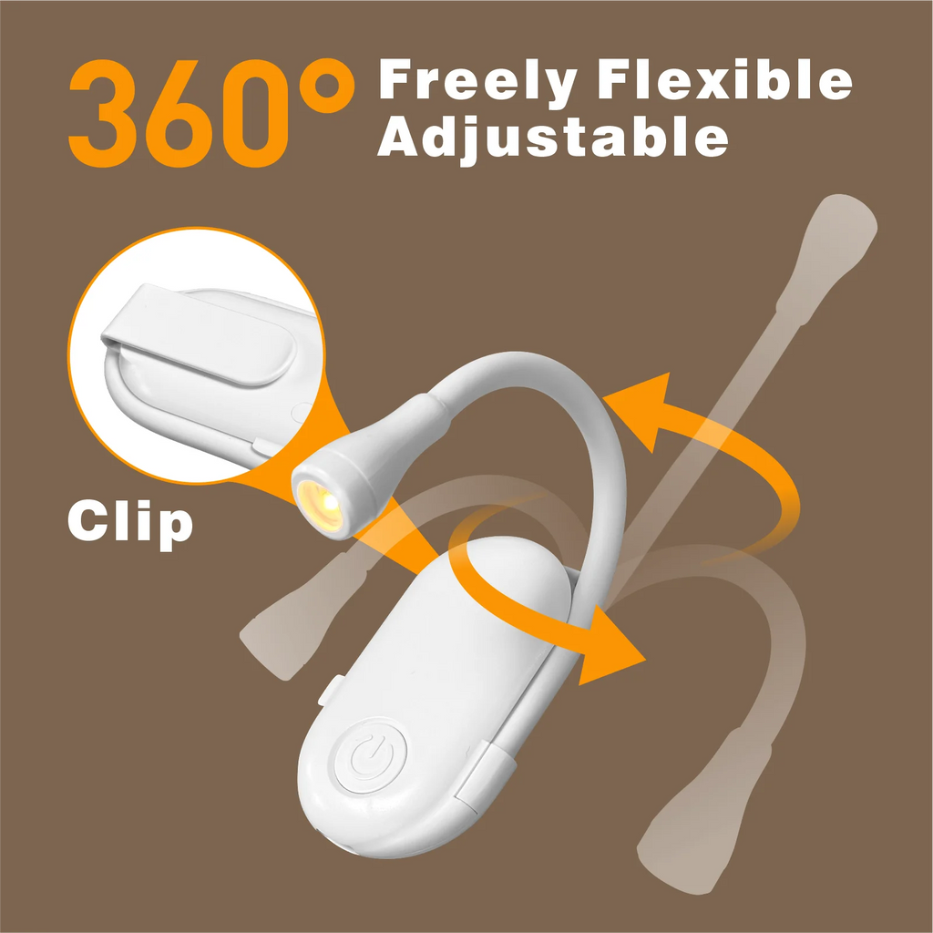 CowLost | product_id-kfvc-rechargeable-clip-on-led-book-light-with-3-color-eye-protection-and-360-flip |3