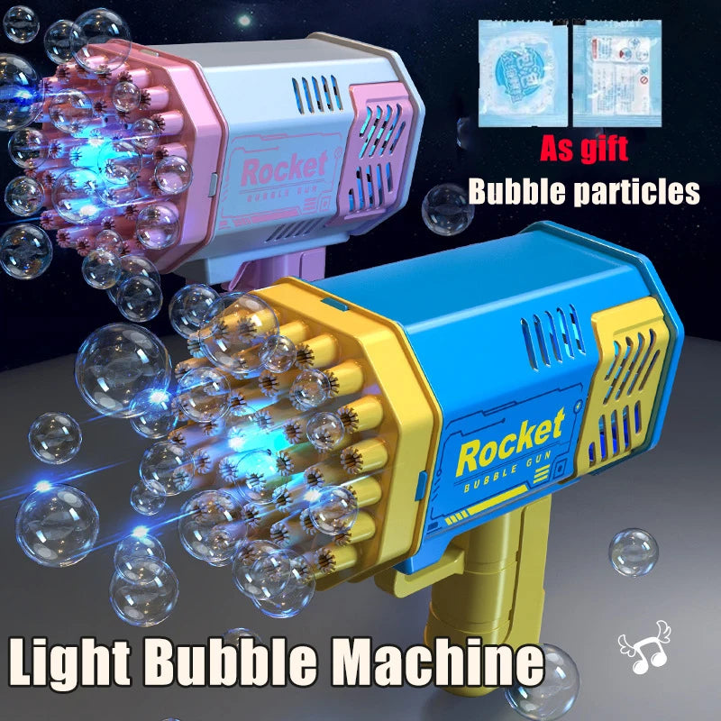 40 Hole Automatic Bubble Gun Toy Handheld Bubble Machine for Kids Outdoor Gift