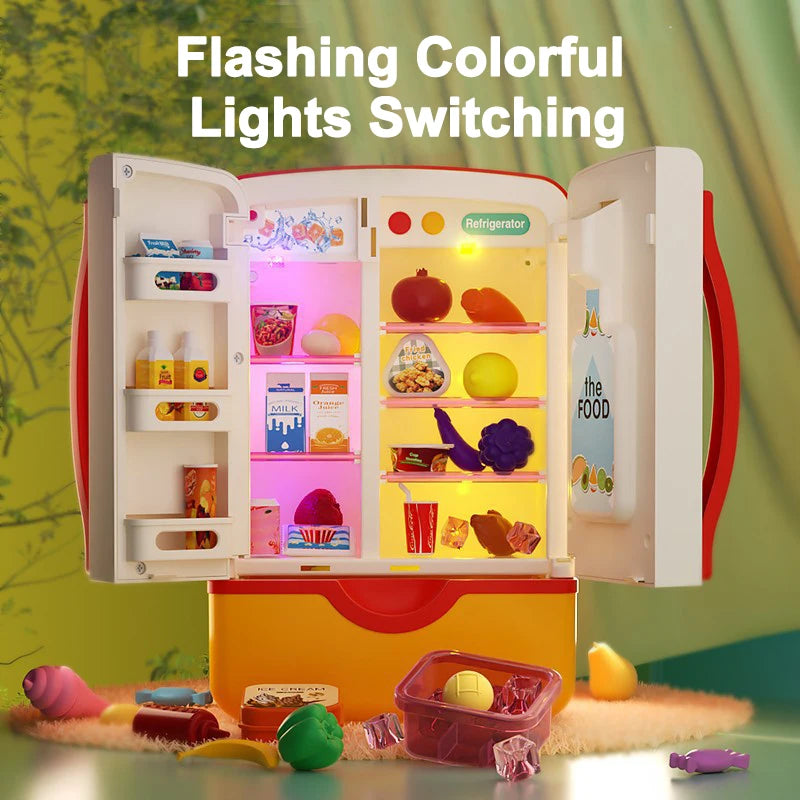 CowLost | fencing-barriers-kids-mini-electric-double-door-play-refrigerator-toy |3