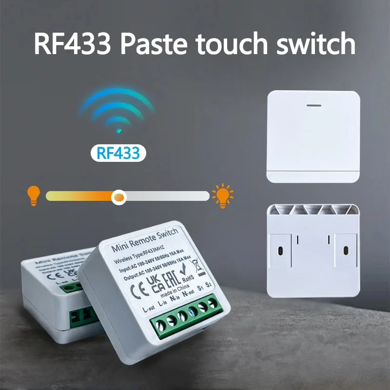 CowLost | wireless-transmitters-product_id-rf-433-mhz-mini-wireless-smart-switch-1-2-3-gang-wall-remote-control-relay-receiver |7