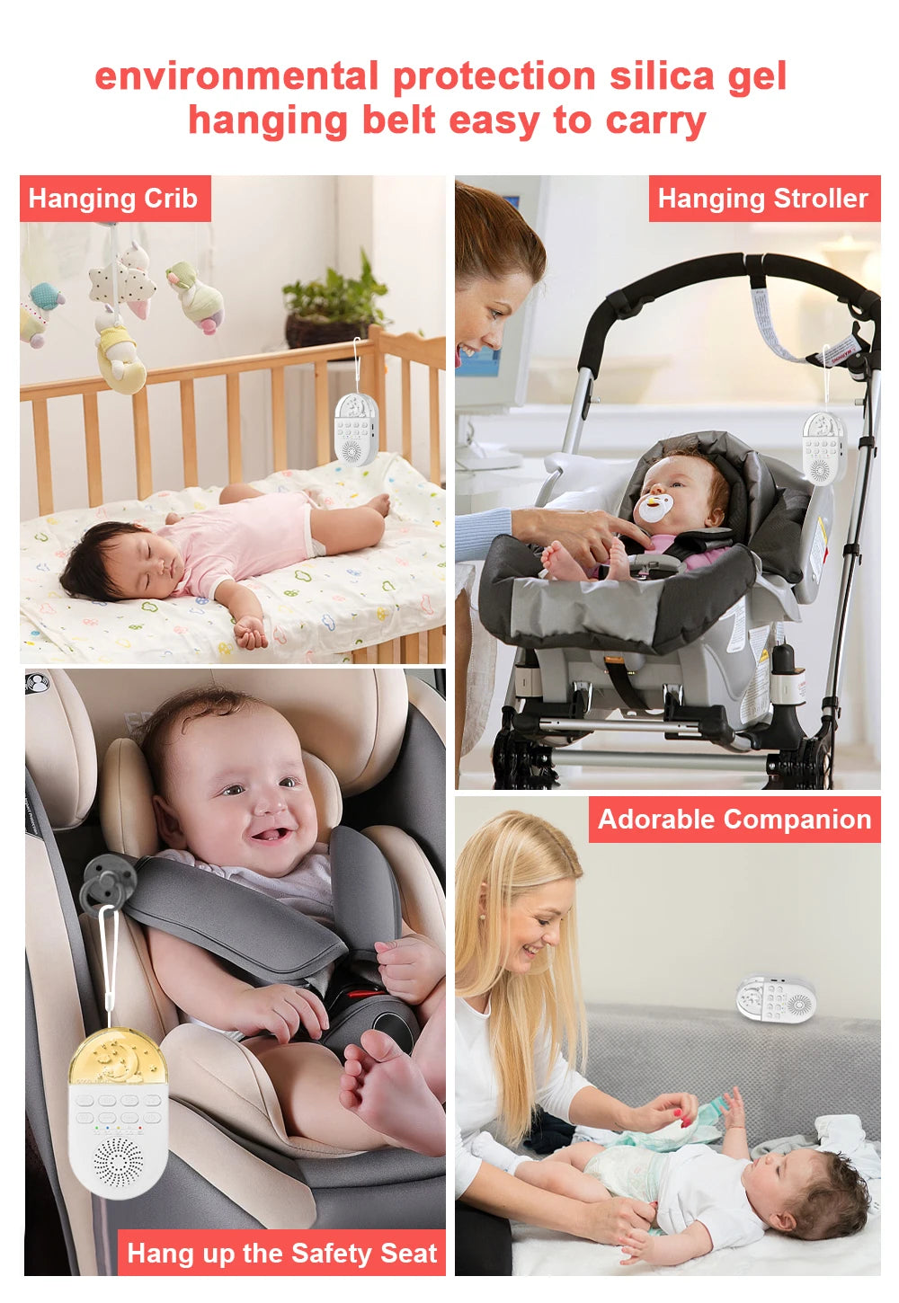 CowLost | portable-white-noise-baby-sleep-machine-24-soothing-sounds-soft-breath-light-30-60-90-timing-for-baby-adult-office-travel |17