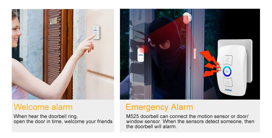 CowLost | wallets-money-clips-kerui-m525-ring-doorbell-with-touch-button-waterproof-door-bell-for-outdoor |14