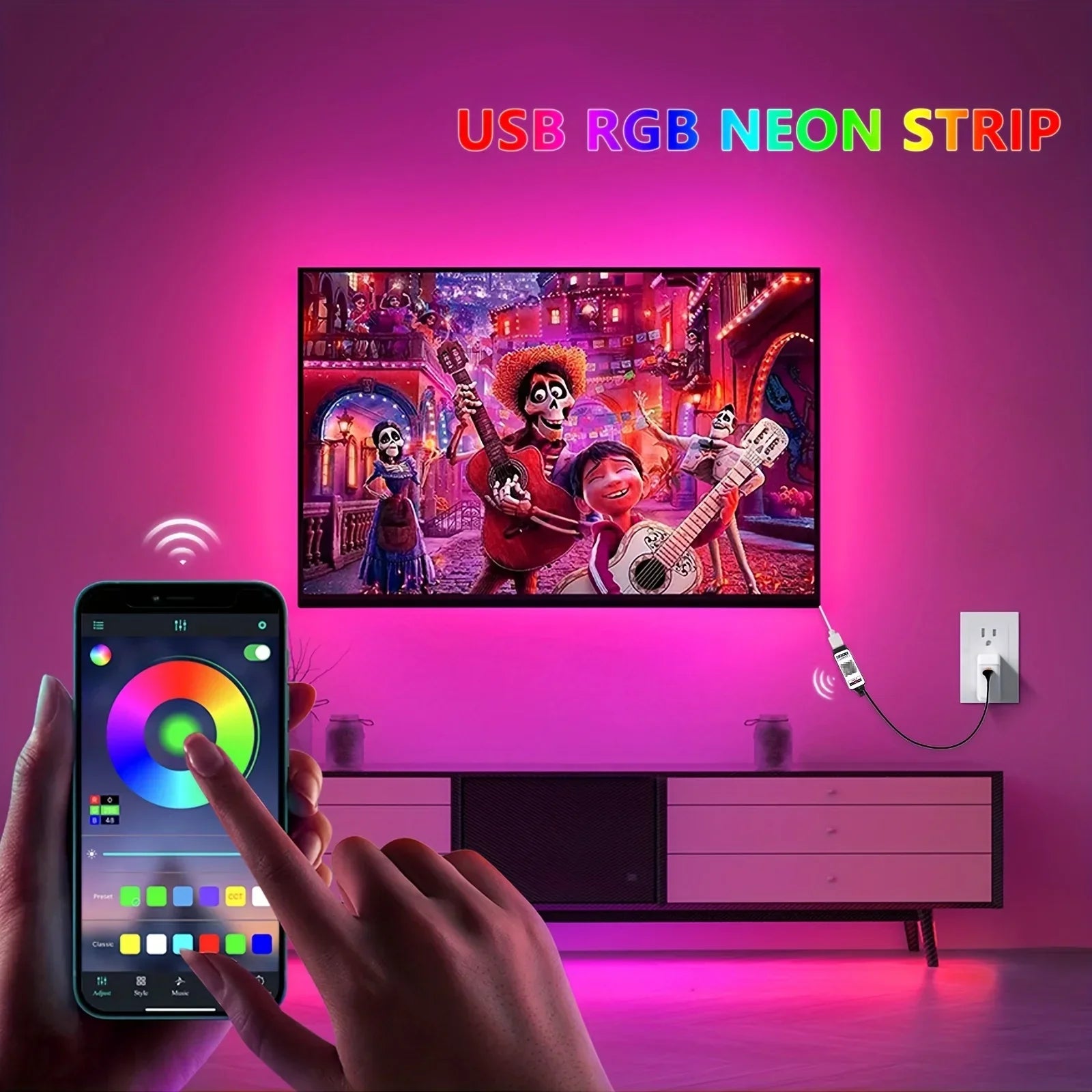 CowLost | light-ropes-strings-product_id-rgb-neon-led-strip-light-usb-waterproof-bluetooth-app-remote-music-sync-for-bedroom-party-holiday |2