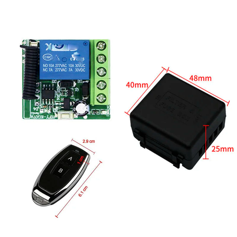 CowLost | fan-remote-controls-product_id-433mhz-dc-12v-wireless-rf-10a-remote-control-switch-receiver-transmitter-for-electromagnetic-lock-led-light |6