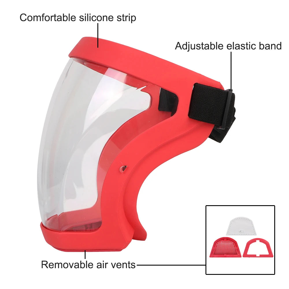 CowLost | kitchen-tool-full-face-shield-oil-splash-proof-mask-motorcycle-bicycle-cycling-dusting-mask-protection-face-cover-with-filters |3