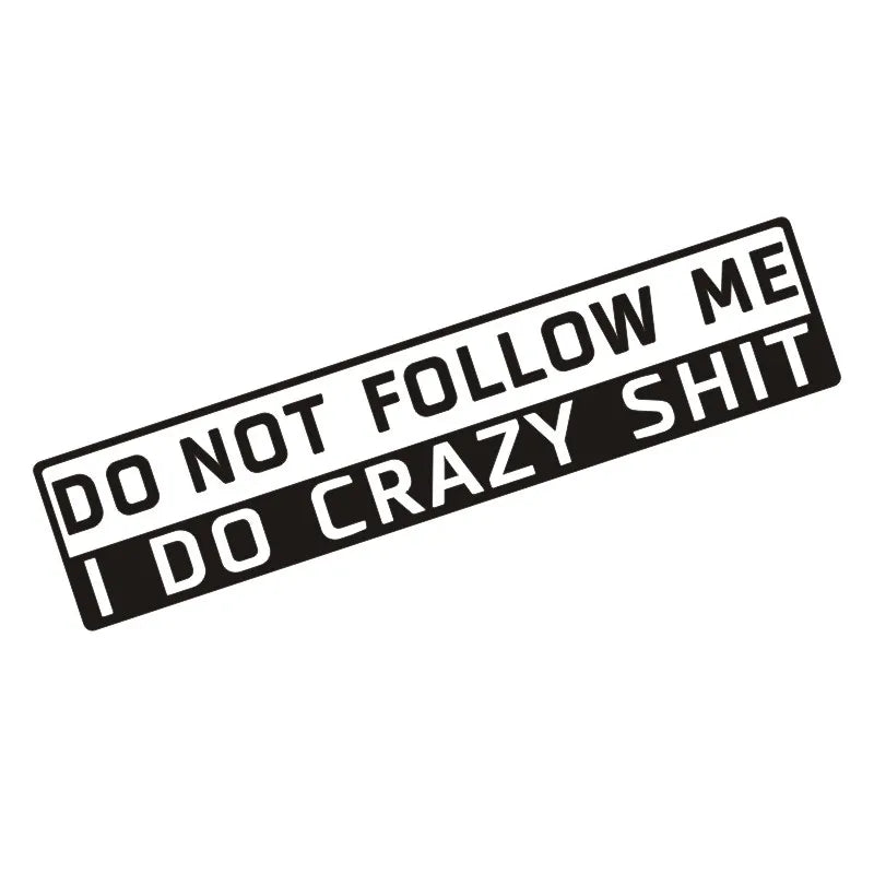 CowLost | product_id-reflective-vinyl-car-sticker-14x3cm-do-not-follow-me-funny-decal-wholesale |14