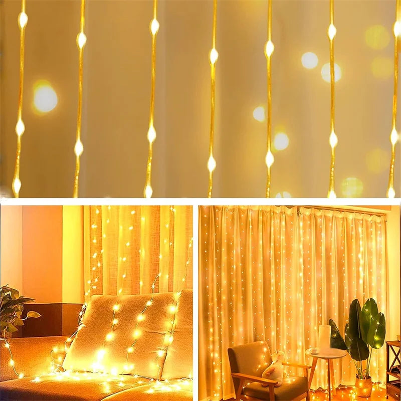 CowLost | product_id-led-fairy-string-curtain-lights-usb-remote-8-modes-christmas-holiday-decor |11