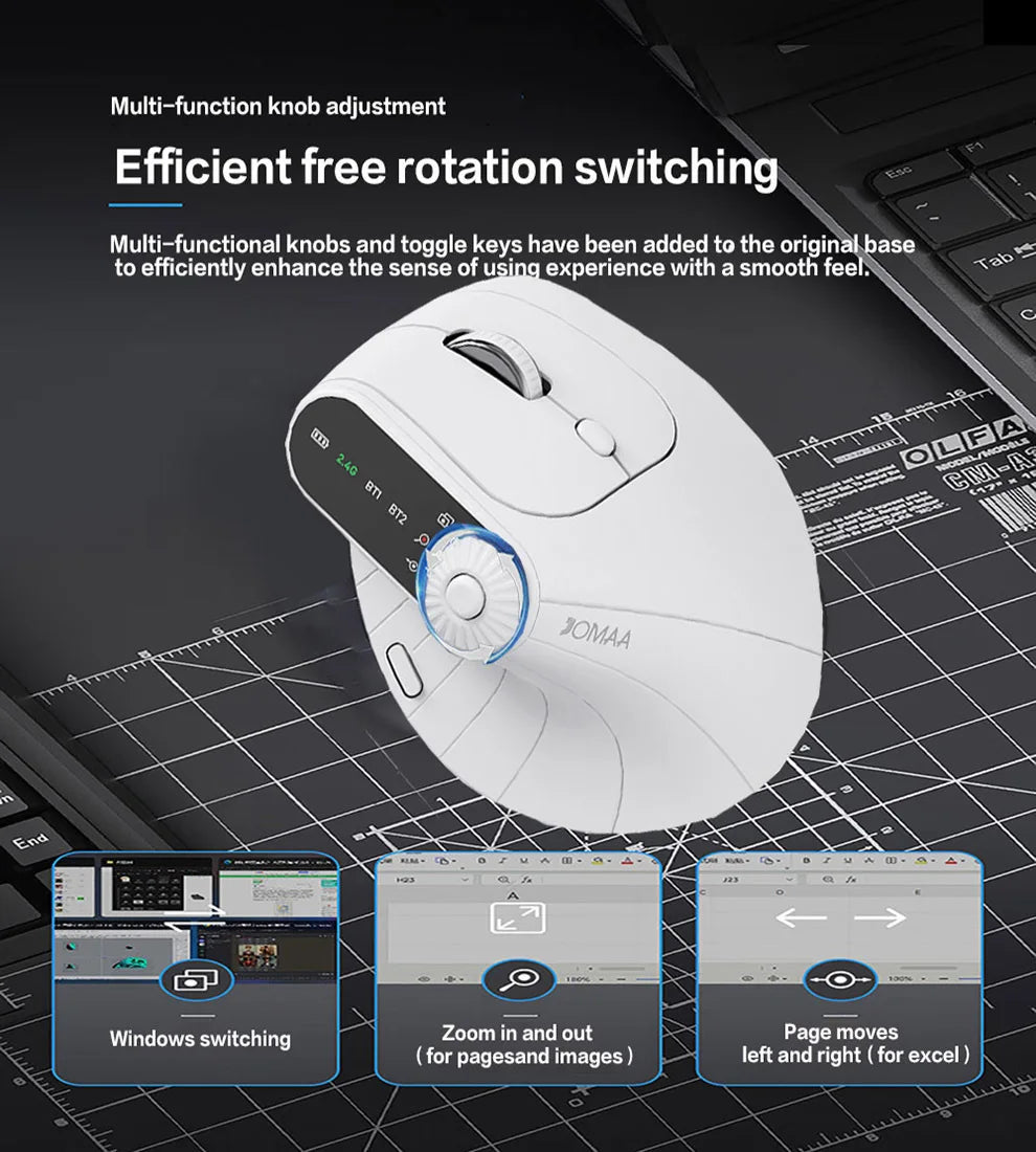 CowLost | product_id-jomaa-wireless-rechargeable-vertical-optical-mouse-with-dpi-adjustment-and-function-knob |8
