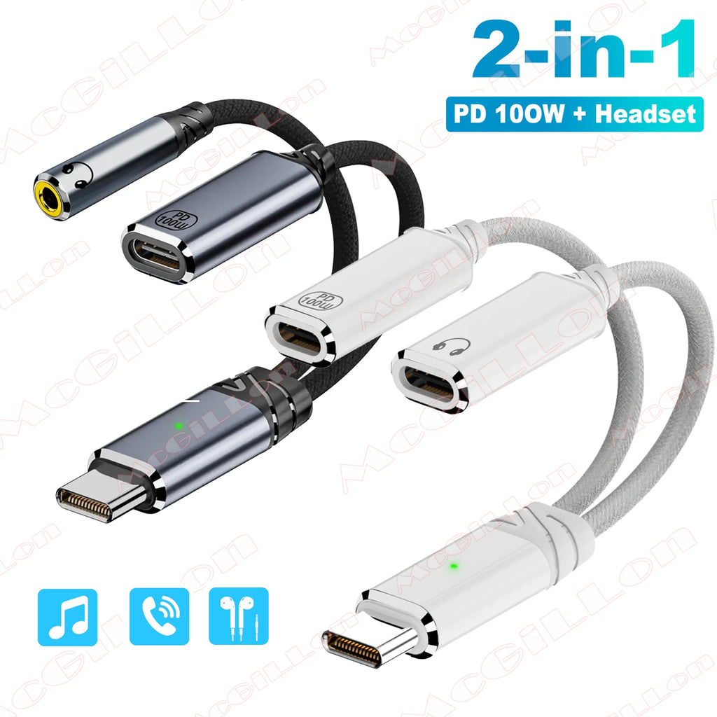 CowLost | product_id-100w-pd-fast-charger-usb-c-2-in-1-splitter-headphone-jack-adapter-for-samsung-s24-xiaomi-huawei-iphone-15-16 |1