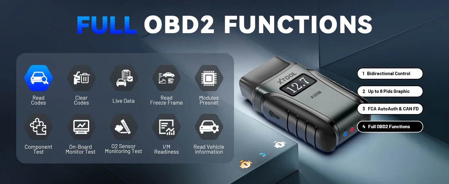CowLost | xtool-anyscan-a30m-v2-0-hot-version-update-from-a30d-obd2-bt-diagnostic-tools-all-car-full-system-bi-directional-26-reset |15