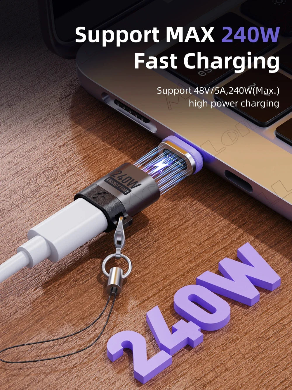 CowLost | product_id-16pin-usb-c-to-usb-c-magnetic-adapter-pd-240w-fast-charging-data-converter-for-iphone-16-15-macbook-samsung-xiaomi |8