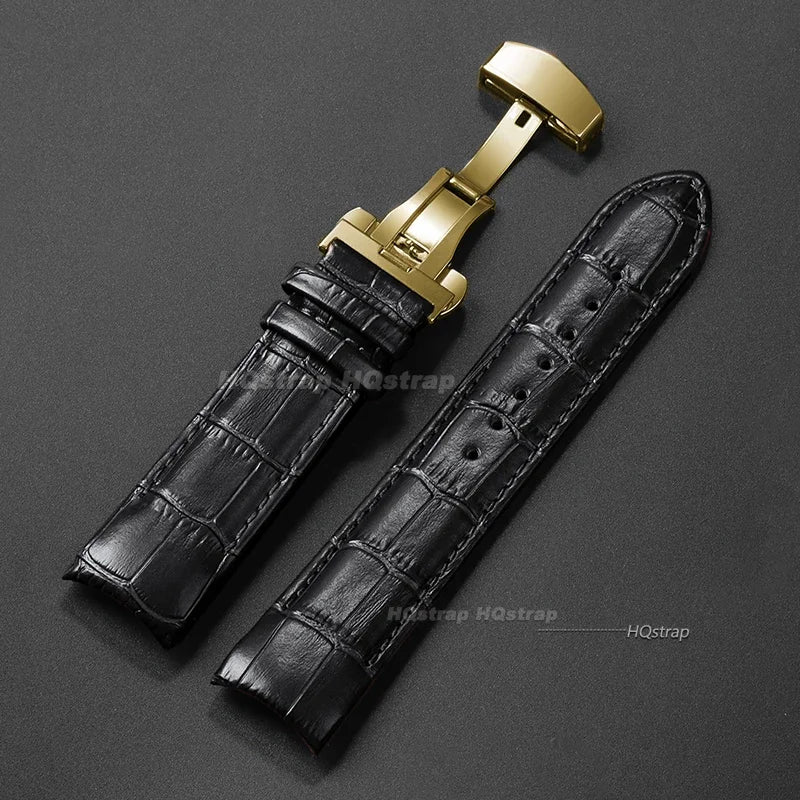 CowLost | product_id-calfskin-leather-watch-band-for-tissot-t035-with-butterfly-buckle-22-24mm |16