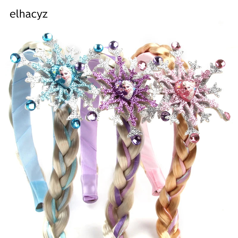 CowLost | frozen-princess-elsa-headband-snowflake-tiara-wig-braid |1