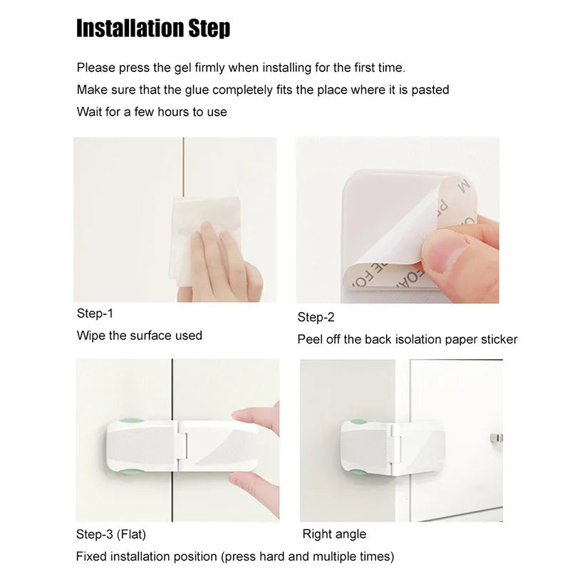 CowLost | white-drawer-lock-baby-safety-protection-double-use |5