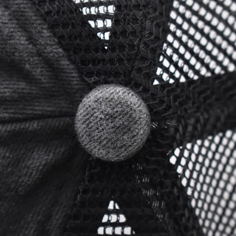 CowLost | washed-cotton-mesh-breathable-baseball-cap-made-old-ripped-light-board-cap |8