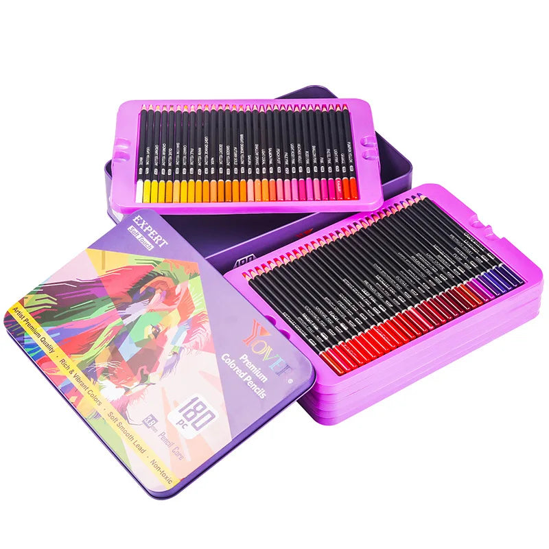CowLost | art-pencils-product_id-180-color-oily-paint-pencils-set-in-iron-gift-box-for-art-school-drawing |42