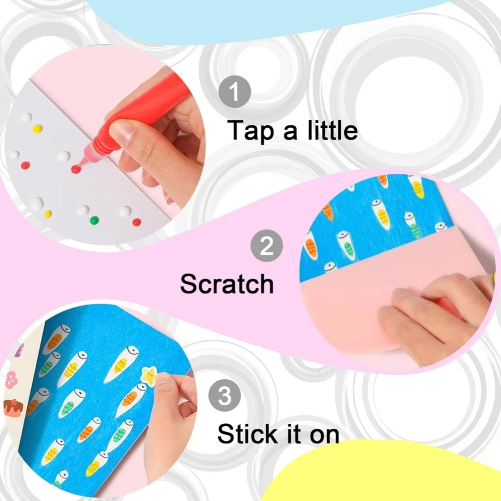 CowLost | color-mixing-tools-product_id-rainbow-magic-scratch-art-set-with-20-sheets-7-color-tools-stickers-creative-christmas-gift |11