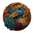 CowLost | peacock-pattern-wooden-puzzle-unique-shape-irregular-animal-shape-puzzle-family-game-gift-funny-and-challenged-brain-teaser |1