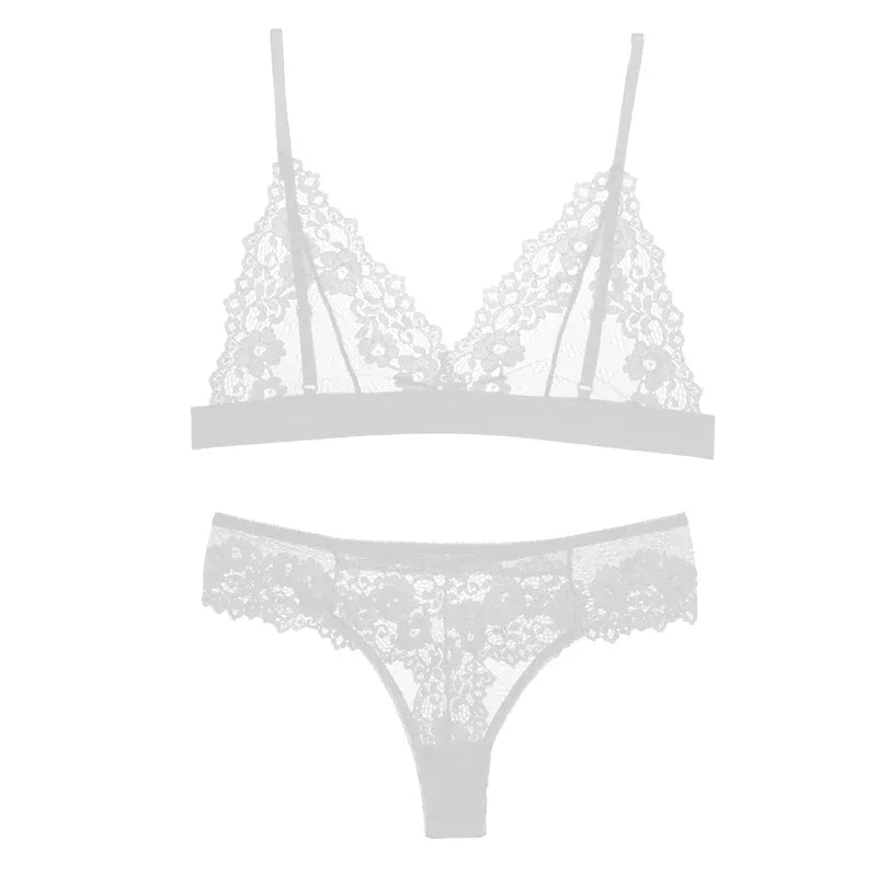 CowLost | ultra-thin-lace-bra-sets-womens-summer-sexy-lingerie |10