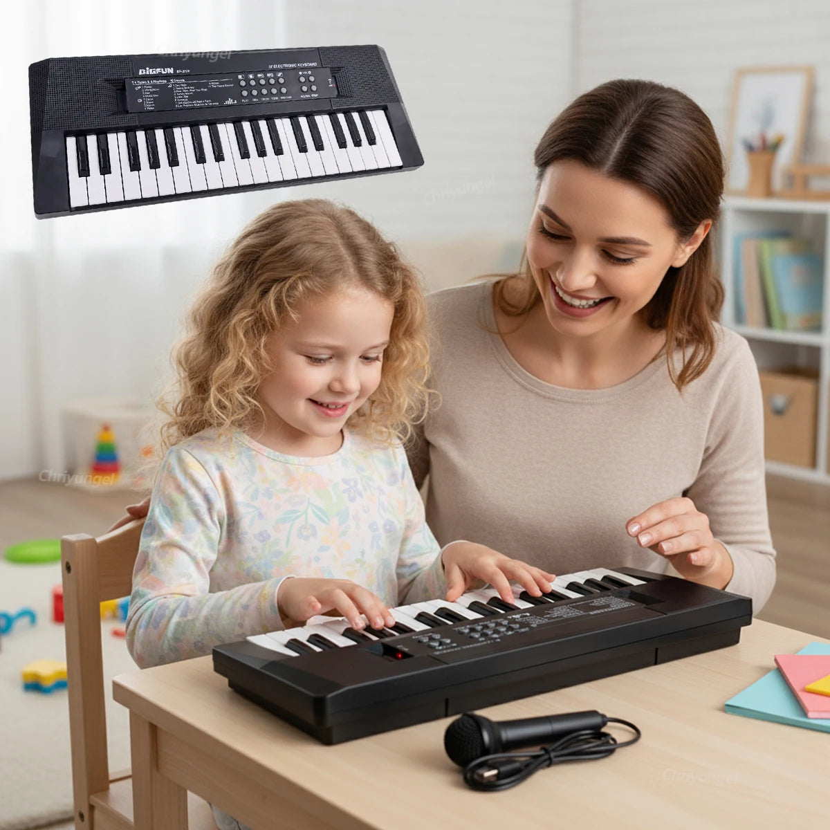 CowLost | product_id-37-key-kids-electronic-piano-keyboard-with-microphone-educational-toy-gift |7