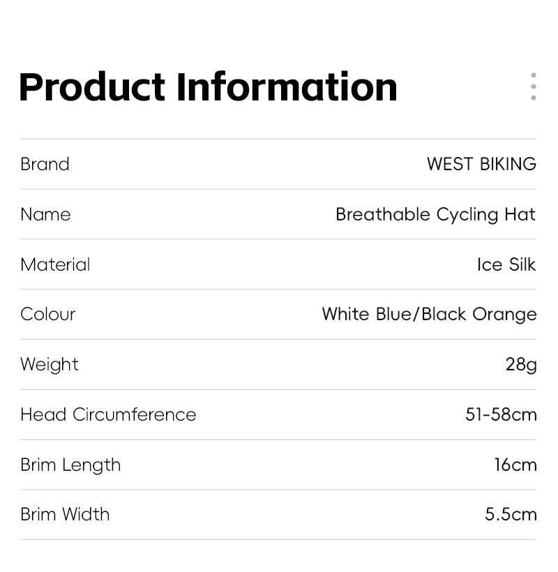 CowLost | west-biking-cycling-cap-with-brim-summer-sunscreen-quick-dry-sport-hat-bicycle-hat-balaclava-unisex-breathable-hat-bike-headwear |36