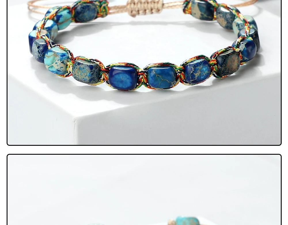 CowLost | badge-pass-holders-handmade-bohemian-imperial-stone-beaded-bracelet |19