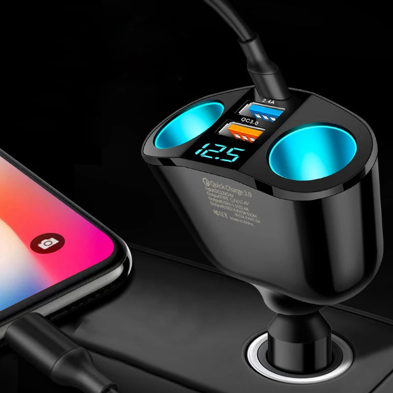 CowLost | product_id-baideluo-dual-port-car-charger-with-digital-display-and-qc3-0-usb-ports |3