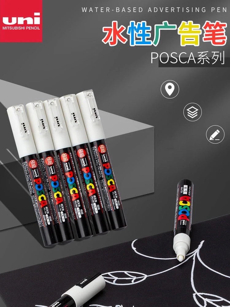 CowLost | product_id-uni-posca-white-acrylic-waterproof-permanent-marker-pen-pc-1m-3m-5m-art-supplies |1