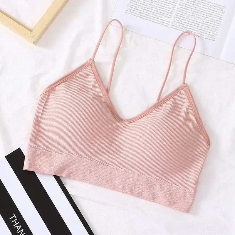 CowLost | non-wire-seamless-bras-for-women-wire-free-underwear-female-sexy-lingerie-push-up-bra-sports-solid-brassiere-padded-bralettes |6