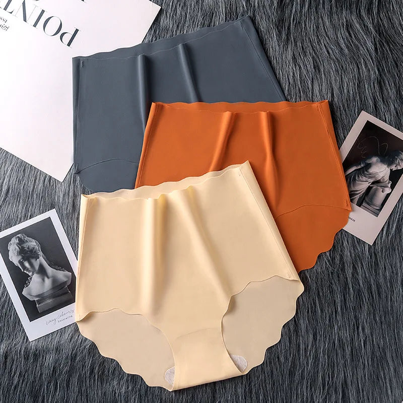 CowLost | product_id-3pcs-seamless-high-waist-women-s-invisible-ice-silk-briefs-m-xxl |1