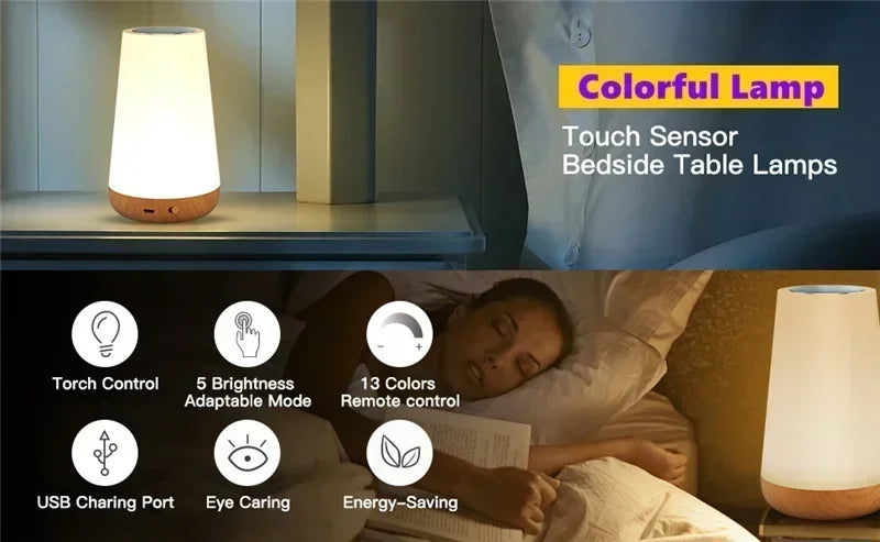 CowLost | product_id-usb-touch-control-13-color-dimmable-led-night-light-with-remote-for-bedroom-camping-reading |7